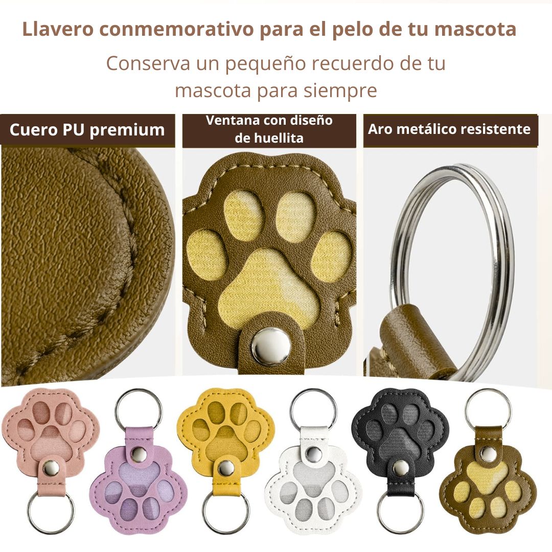 Llavero Recuerdo de Pelo de Mascotas